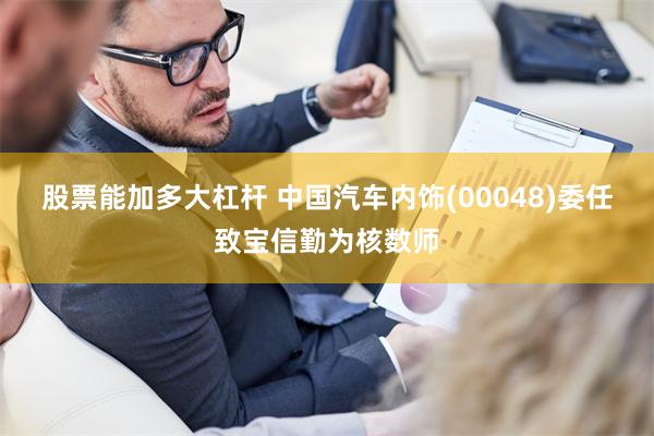 股票能加多大杠杆 中国汽车内饰(00048)委任致宝信勤为核数师